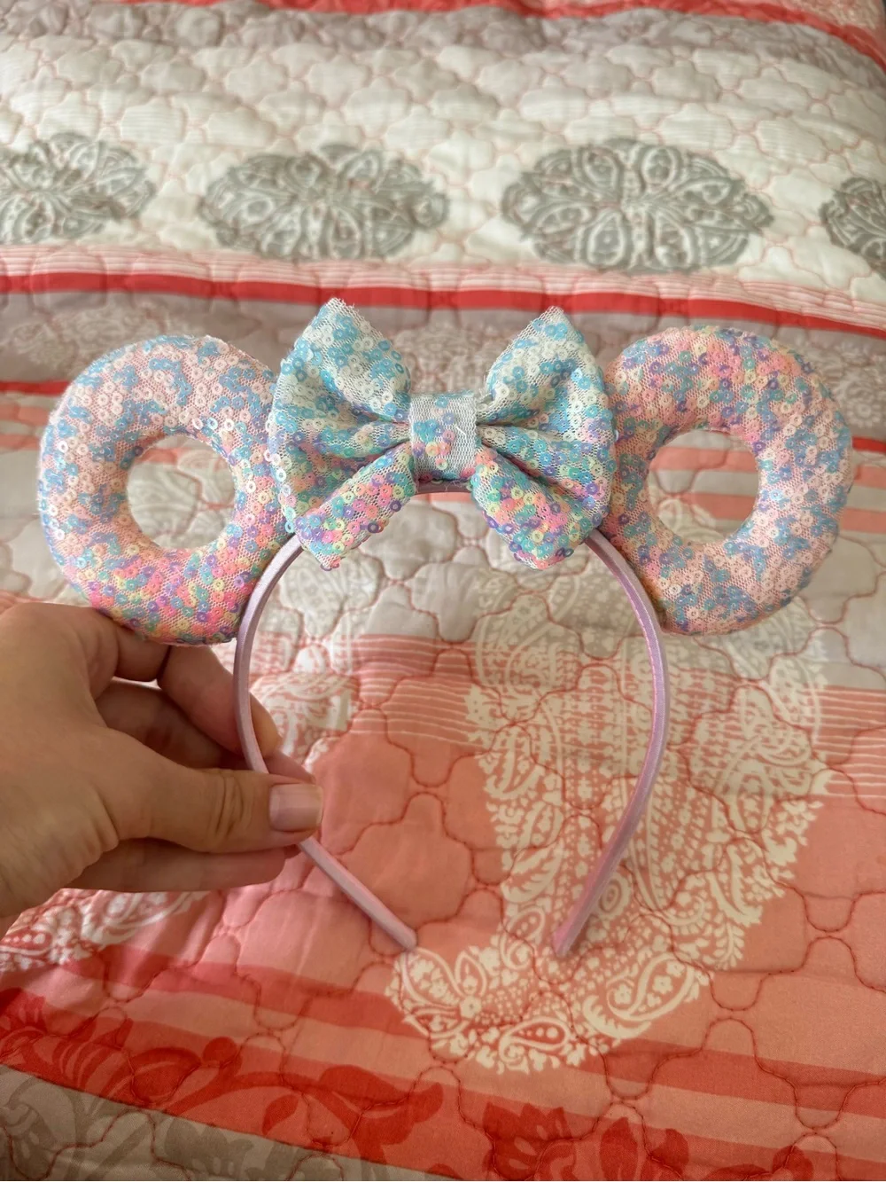 Minnie Donut Sprinkles Macaroon Headband Ears